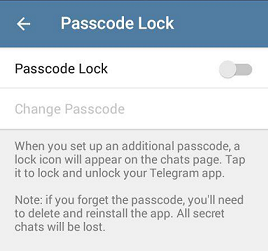 فعال کردن passcode